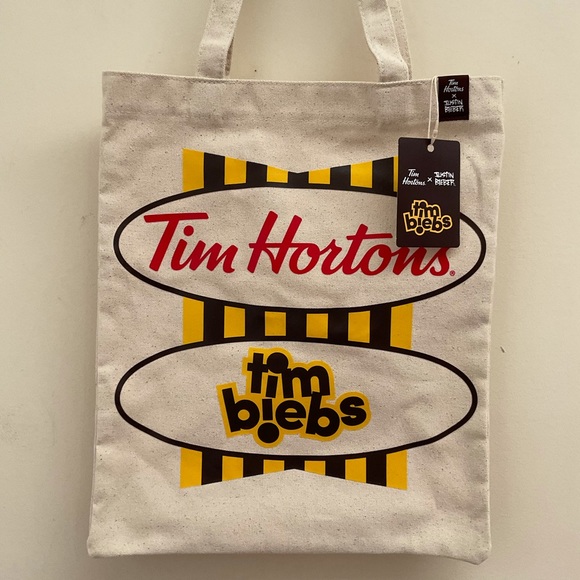 Justin Bieber x Tim HortonsTote Cream Bag - Picture 1 of 8